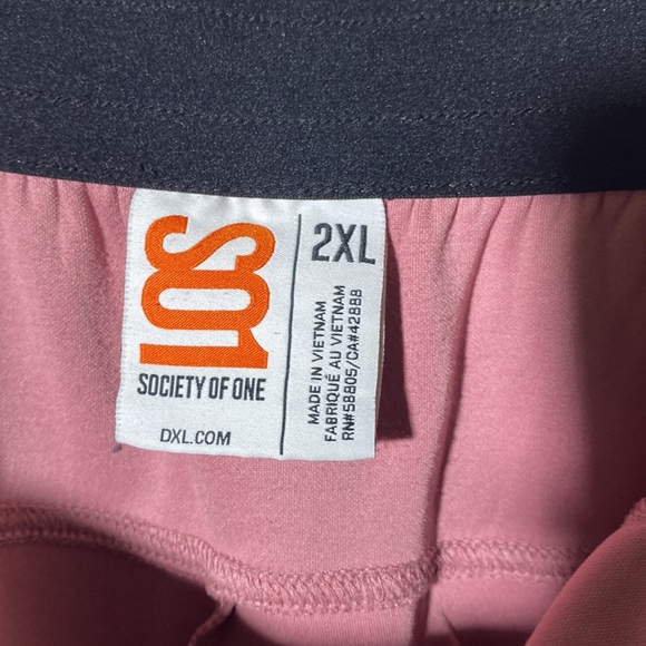 Men's DXL Society of One Casual Drawstring 2XL Zip Pockets Salmon 2XL Shorts - Picture 4 of 7